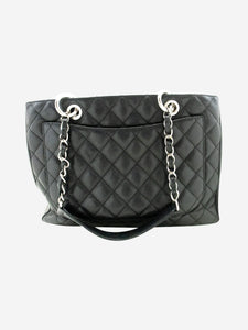 Chanel Black 2010 caviar leather GST tote bag