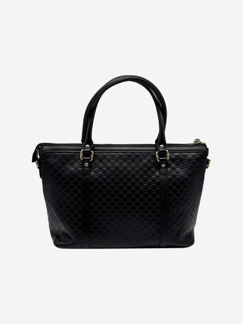 Black Micro Guccissima leather 2way bag