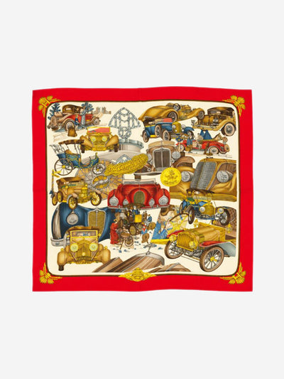 Red automobile silk scarf Scarves Hermes 