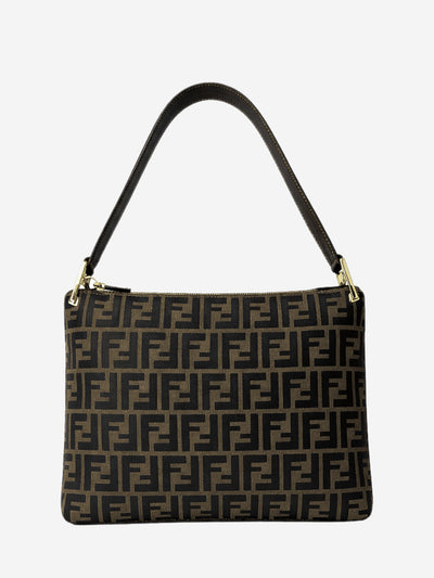 Brown FF Zucca nylon shoulder bag Shoulder bags Fendi 