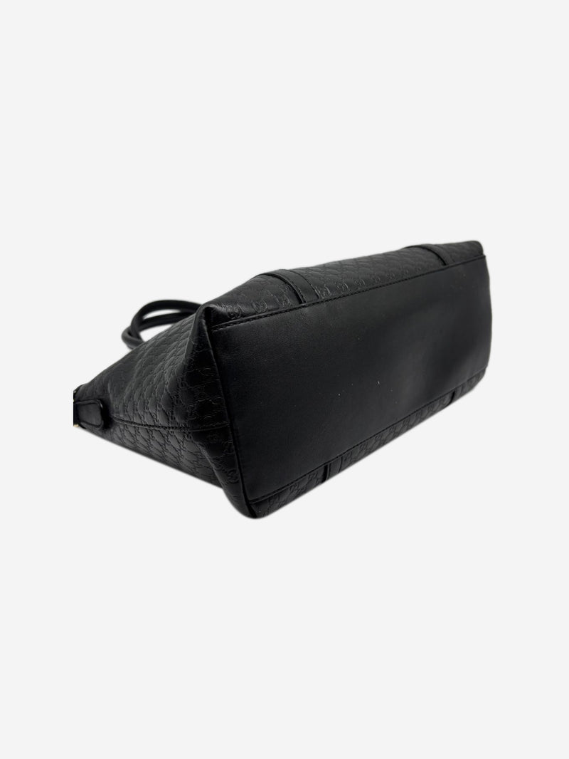 Black Micro Guccissima leather 2way bag