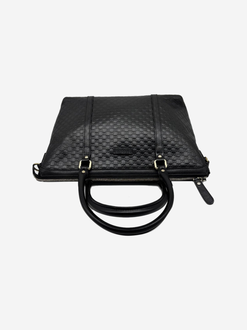 Black Micro Guccissima leather 2way bag