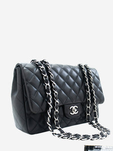 Chanel Black 2009 jumbo caviar Classic single flap bag