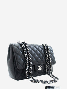 Chanel Black 2009 jumbo caviar Classic single flap bag