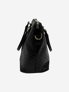 Black Micro Guccissima leather 2way bag