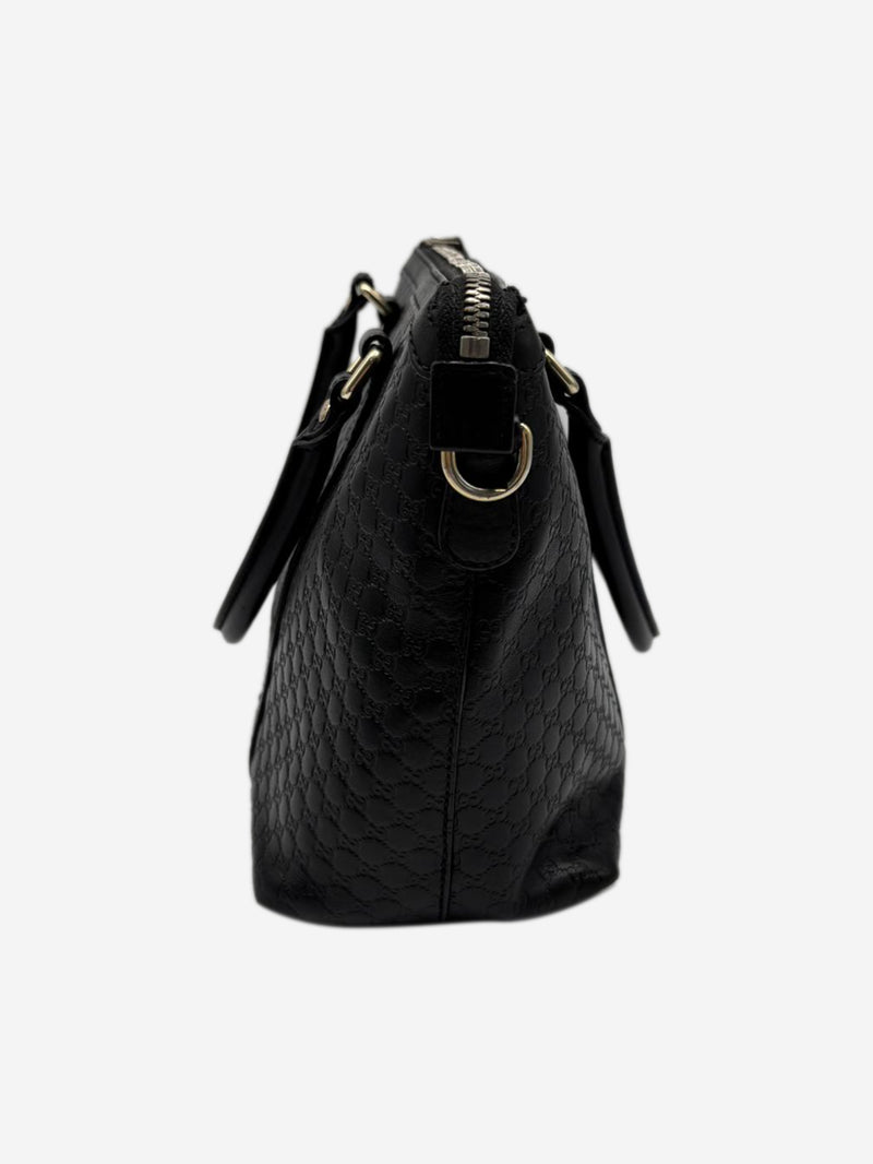 Black Micro Guccissima leather 2way bag