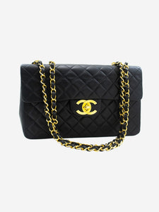 Chanel Black vintage 1991 lambskin maxi Classic Flap bag