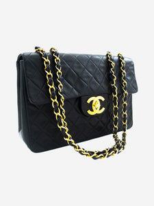 Chanel Black vintage 1994-96 maxi lambskin Classic single flap bag