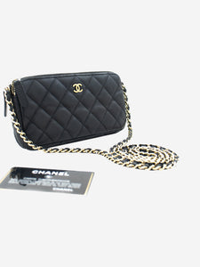 Chanel Black 2016 Caviar leather Wallet on Chain