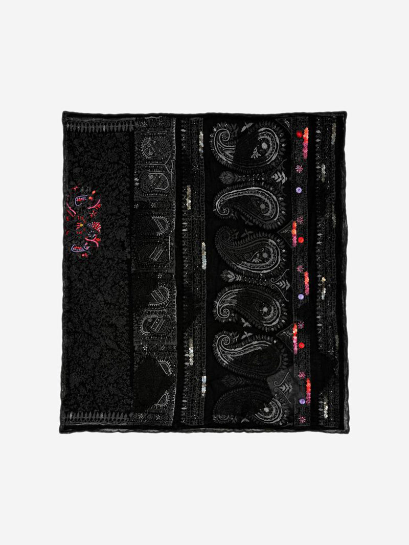 Black beaded silk scarf Scarves Etro 