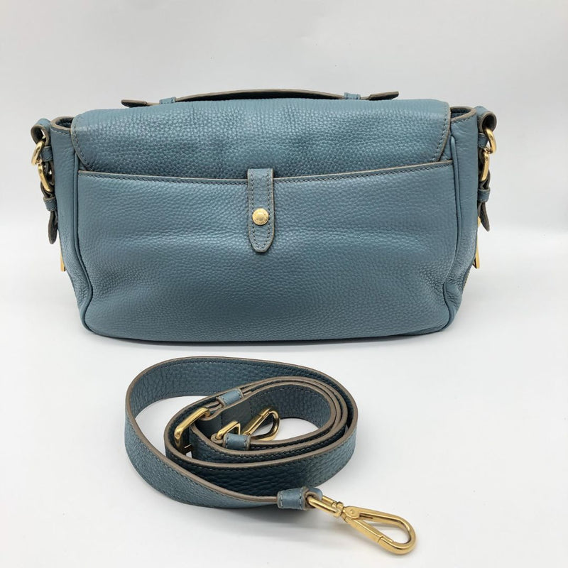 Blue Vitello Daino Flap-Lock Messenger bag