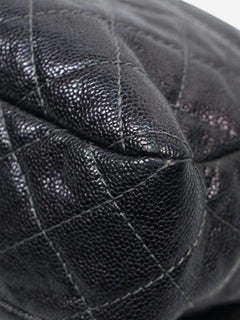 Dark grey 2012 Shiva Single Flap caviar shoulder bag
