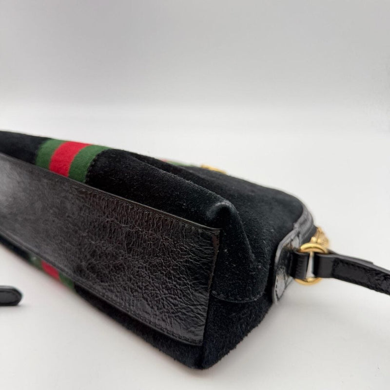 Black suede Ophidia shoulder bag Shoulder bags Gucci 