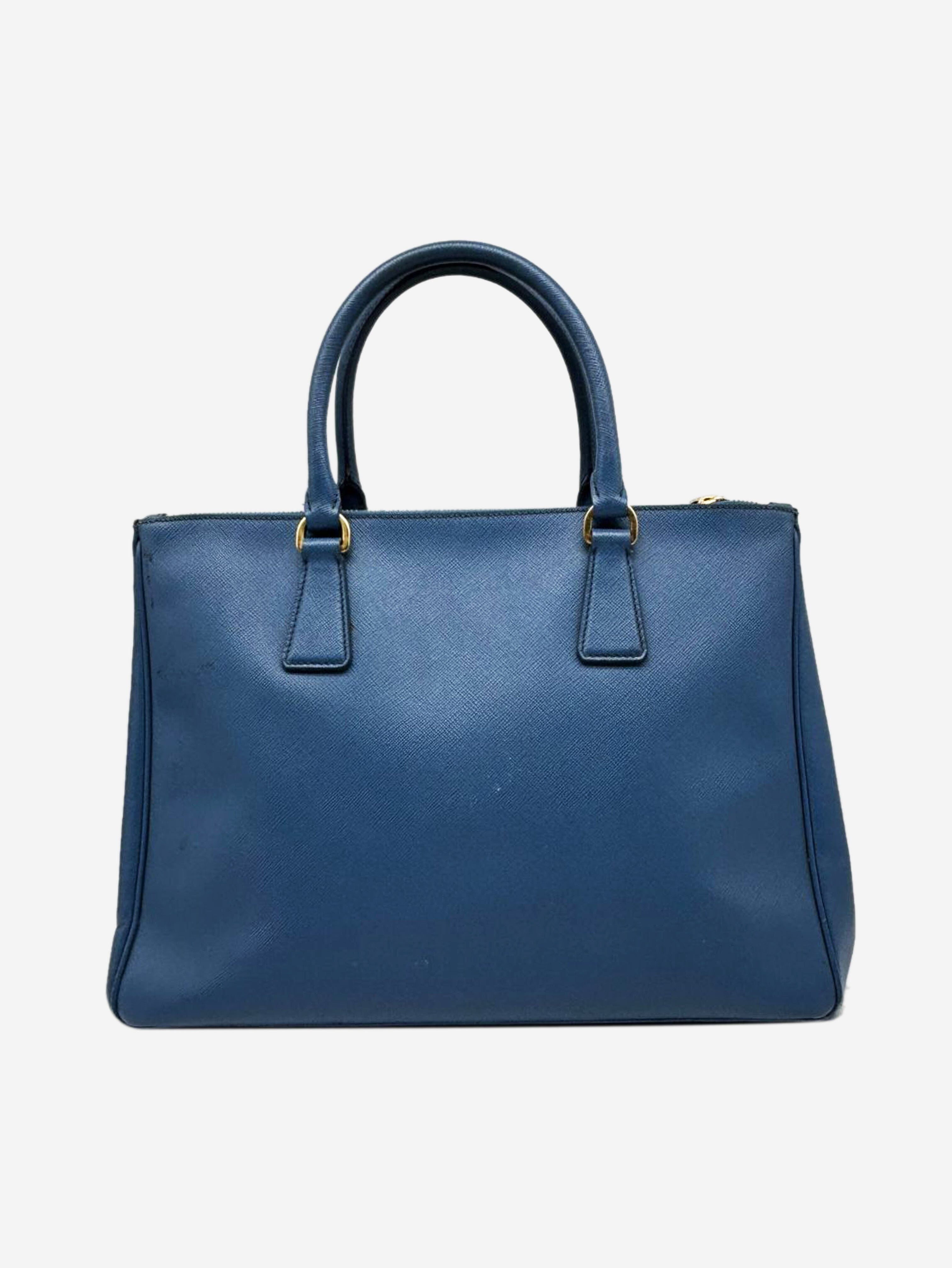 Blue Saffiano leather Galleria 2way bag Shoulder bags Prada 
