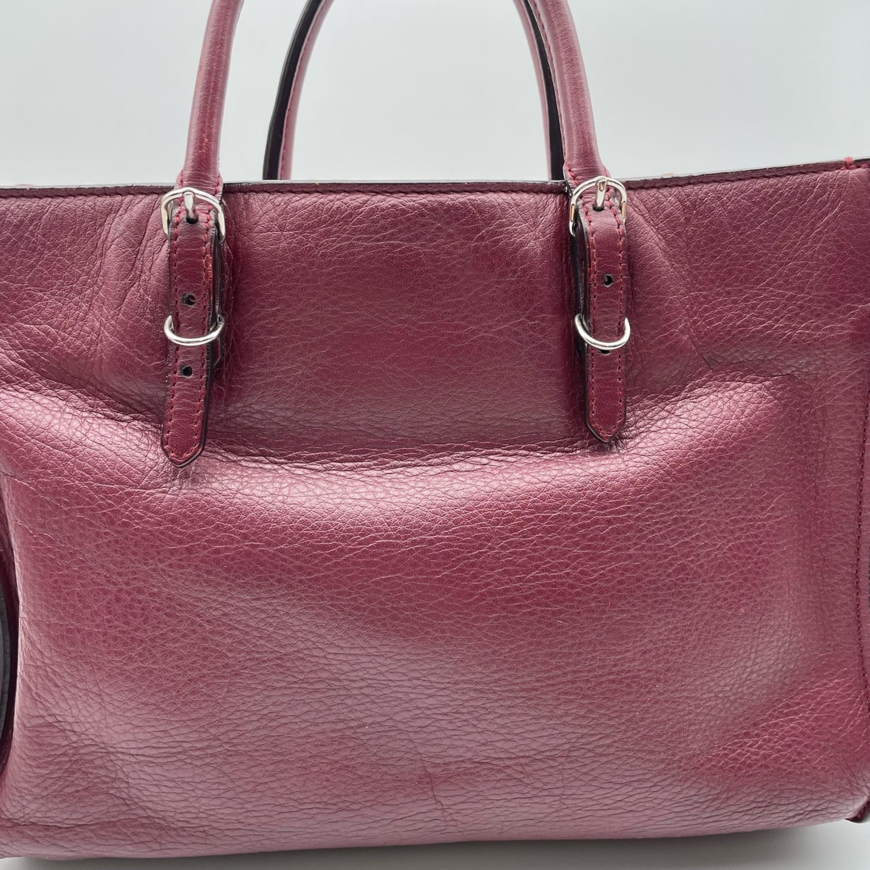 Burgundy Papier leather 2way bag Shoulder bags Balenciaga 