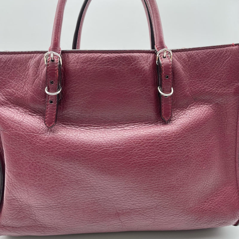 Burgundy Papier leather 2way bag Shoulder bags Balenciaga 