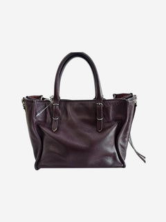 Burgundy Papier Zip Around mini tote Tote Bags Balenciaga 