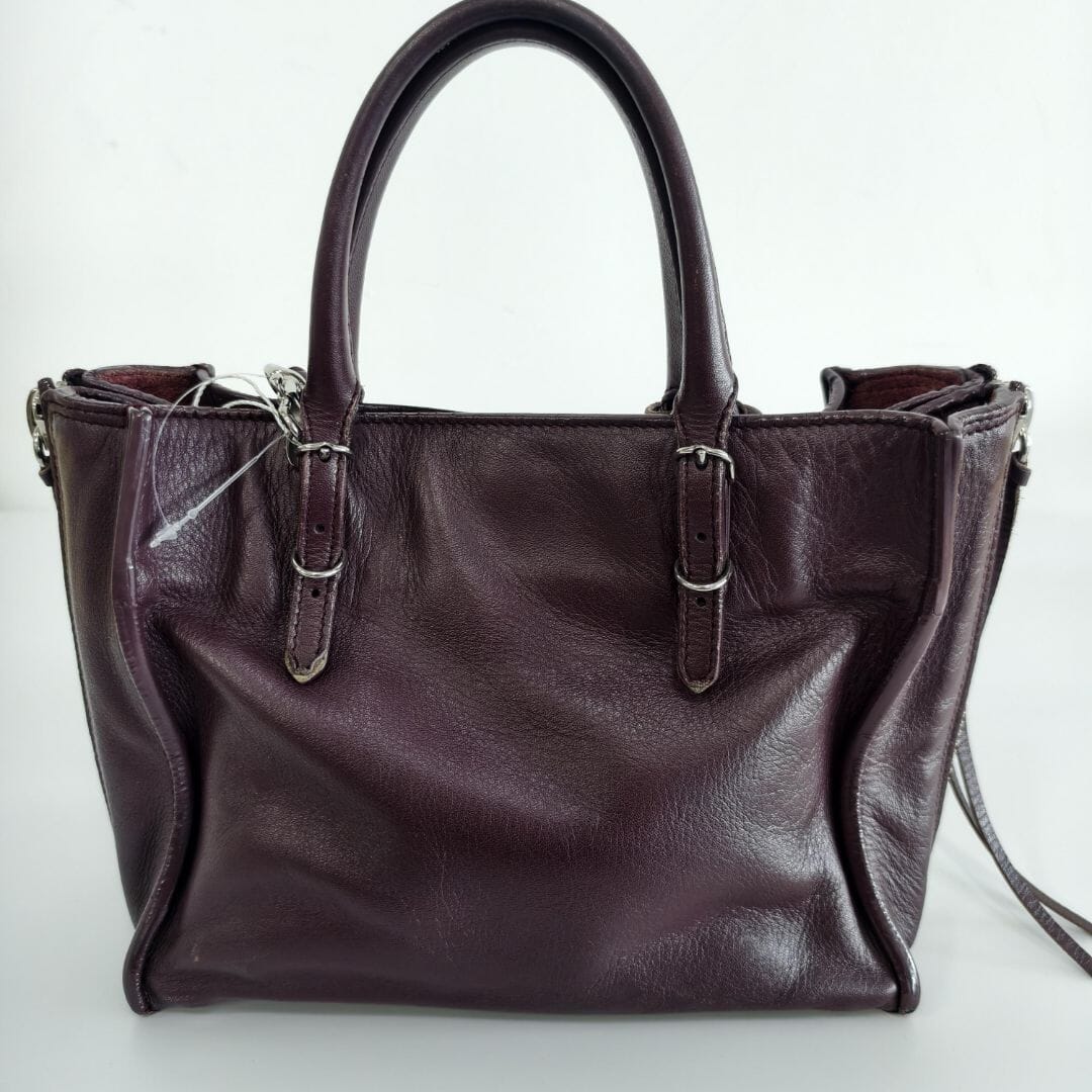 Burgundy Papier Zip Around mini tote Tote Bags Balenciaga 