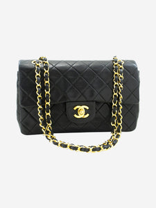 Chanel Black vintage 1989 lambskin Classic Double Flap bag