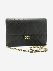 Chanel Black vintage 1996 lambskin shoulder bag