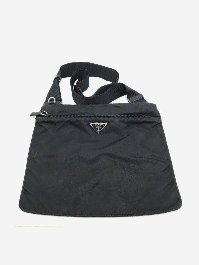 Black nylon crossbody messenger bag Shoulder bags Prada 