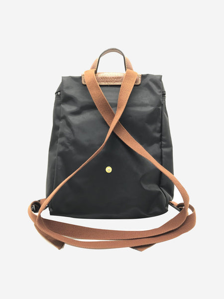 Black nylon backpack alternate image