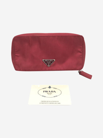 Red nylon cosmetic pouch Wallet Prada 