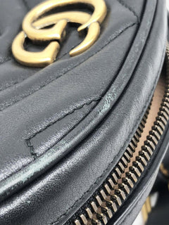 Black GG Marmont leather belt bag