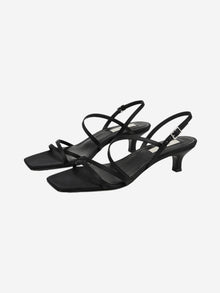 Black satin crossover kitten heel sandals - size EU 40 (UK 7) Heels Toteme 