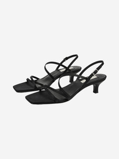 Black satin crossover kitten heel sandals - size EU 40 (UK 7) Heels Toteme 