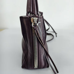 Burgundy Papier Zip Around mini tote Tote Bags Balenciaga 