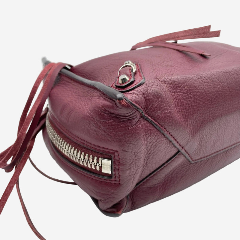 Burgundy Papier leather 2way bag Shoulder bags Balenciaga 