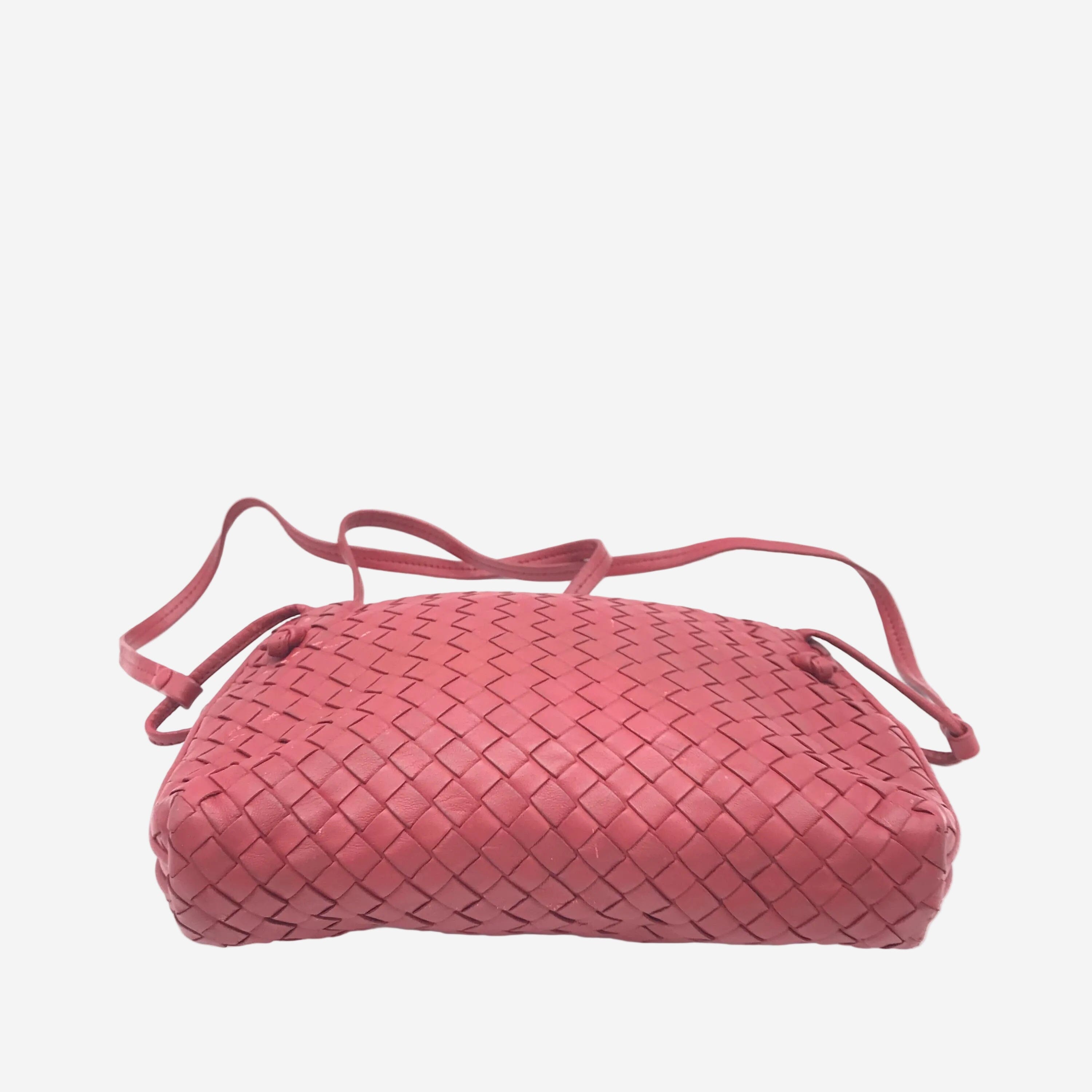 Red Intrecciato leather crossbody bag Cross-body bags Bottega Veneta 