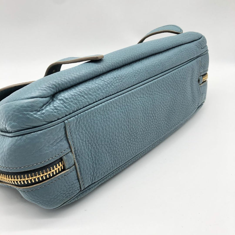 Blue Vitello Daino Flap-Lock Messenger bag