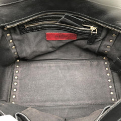 Black Rockstud leather tote bag
