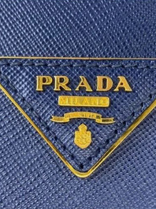 Prada Blue Saffiano leather 2way bag