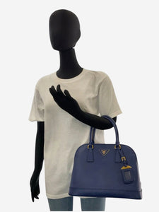 Prada Blue Saffiano leather 2way bag