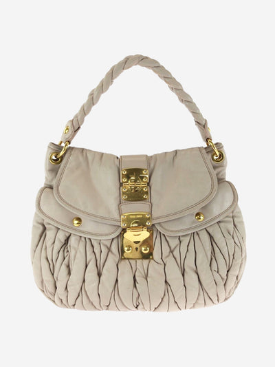 Blush Matelassé leather shoulder bag Shoulder bags Miu Miu 