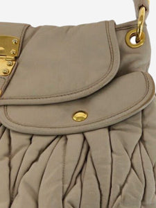 Miu Miu Blush Matelassé leather shoulder bag