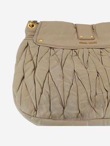 Miu Miu Blush Matelassé leather shoulder bag