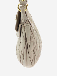Miu Miu Blush Matelassé leather shoulder bag