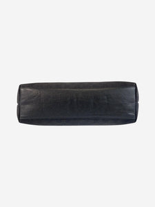 Gucci Black GG canvas and leather tote bag