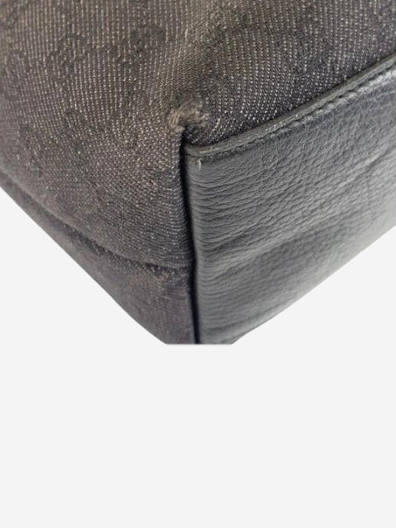Black GG canvas and leather tote bag Tote Bags Gucci 
