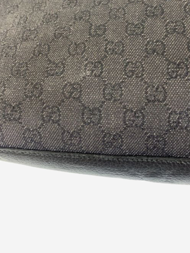 Black GG canvas and leather tote bag Tote Bags Gucci 