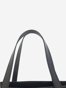 Gucci Black GG canvas and leather tote bag