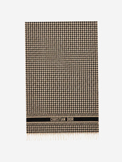 Black and beige houndstooth scarf Scarves Dior 