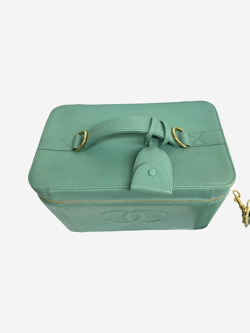 Teal vintage 1997 caviar 2way vanity bag Shoulder bags Chanel 