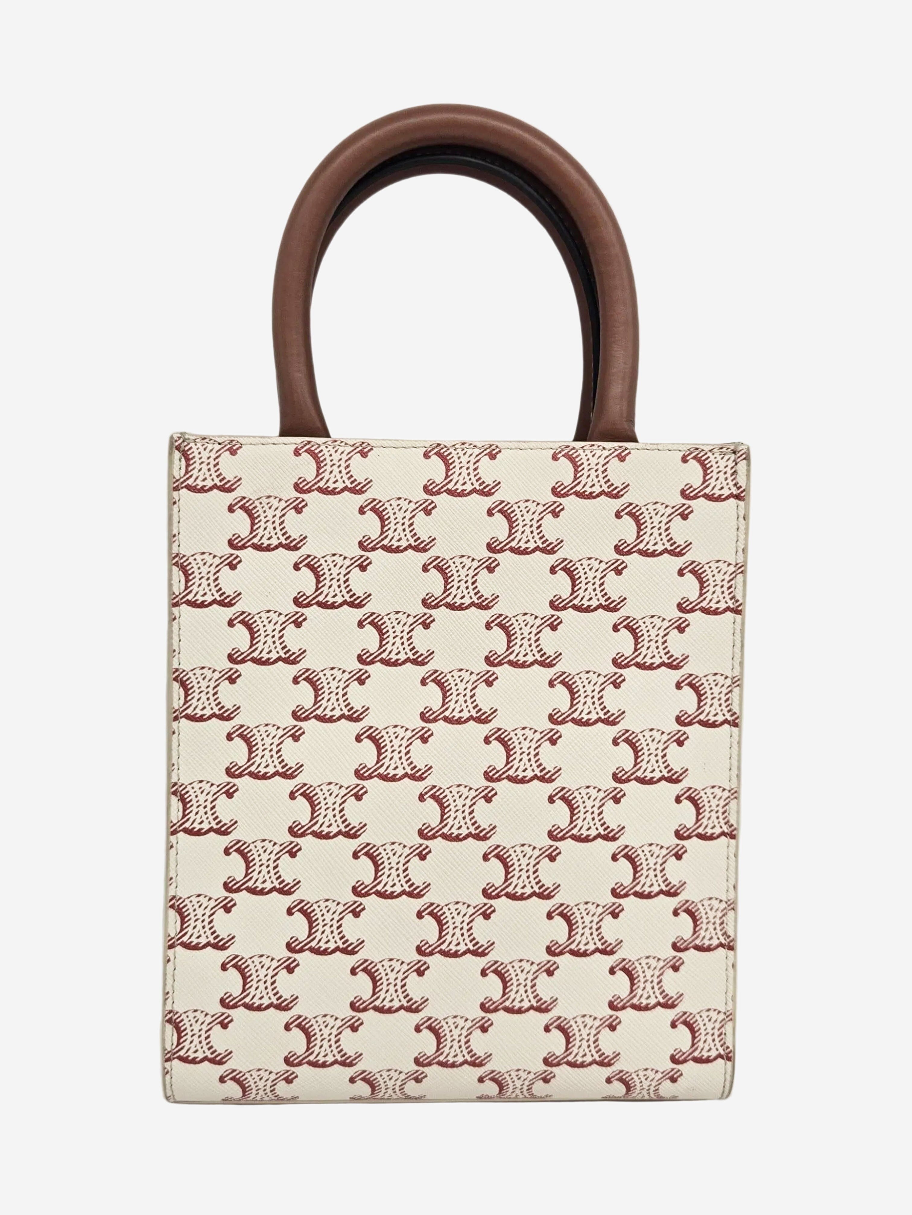 Cream mini Vertical Caba tote bag Shoulder bags Celine 