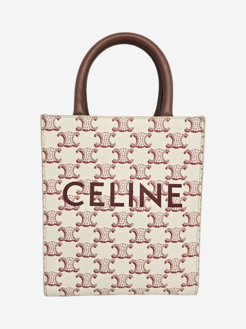 Cream mini Vertical Caba tote bag Shoulder bags Celine 