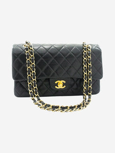 Chanel Black 2000-2002 medium lambskin Classic double flap bag